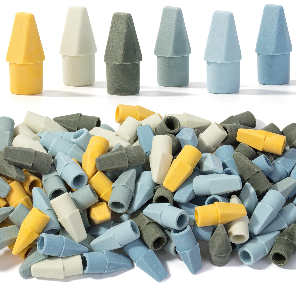Mr. Pen- Pencil Erasers Toppers, 500 Pack, Vibrant Colors