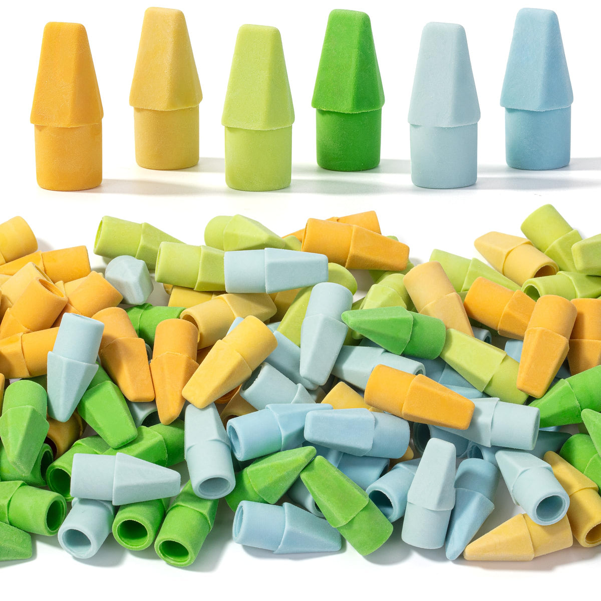 Mr. Pen-Bulk Pencil Top Erasers, 1000 Pack, Colorful, Latex-Free