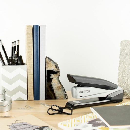 Bostitch Office Executive 3 in 1 Stapler, One Finger, 20 Sheet, Gray