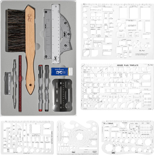 Mr. Pen- Professional Drafting Tools & Geometry Set with Case, 17 pcs