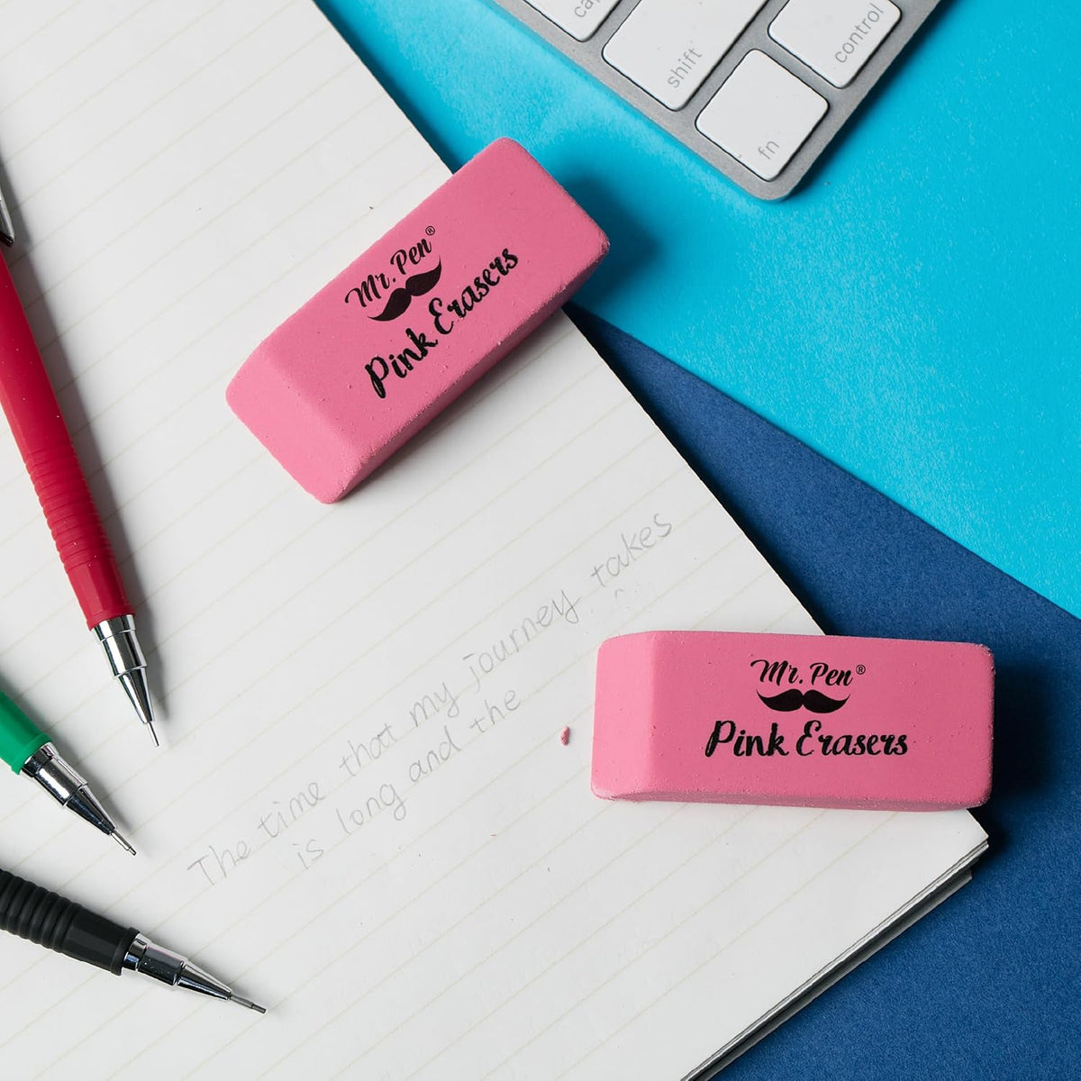 Mr. Pen- Pink Pencil Eraser Bulk, 48 Pack