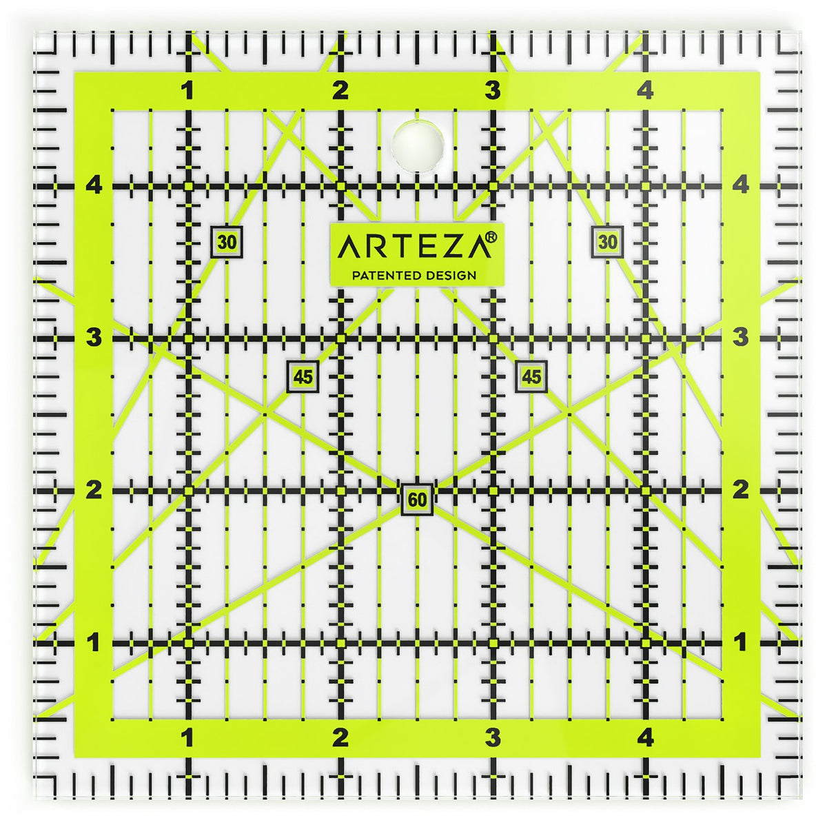 ARTEZA Acrylic Quilting Rulers, Set of 4 for Sewing and Fabric Cutting