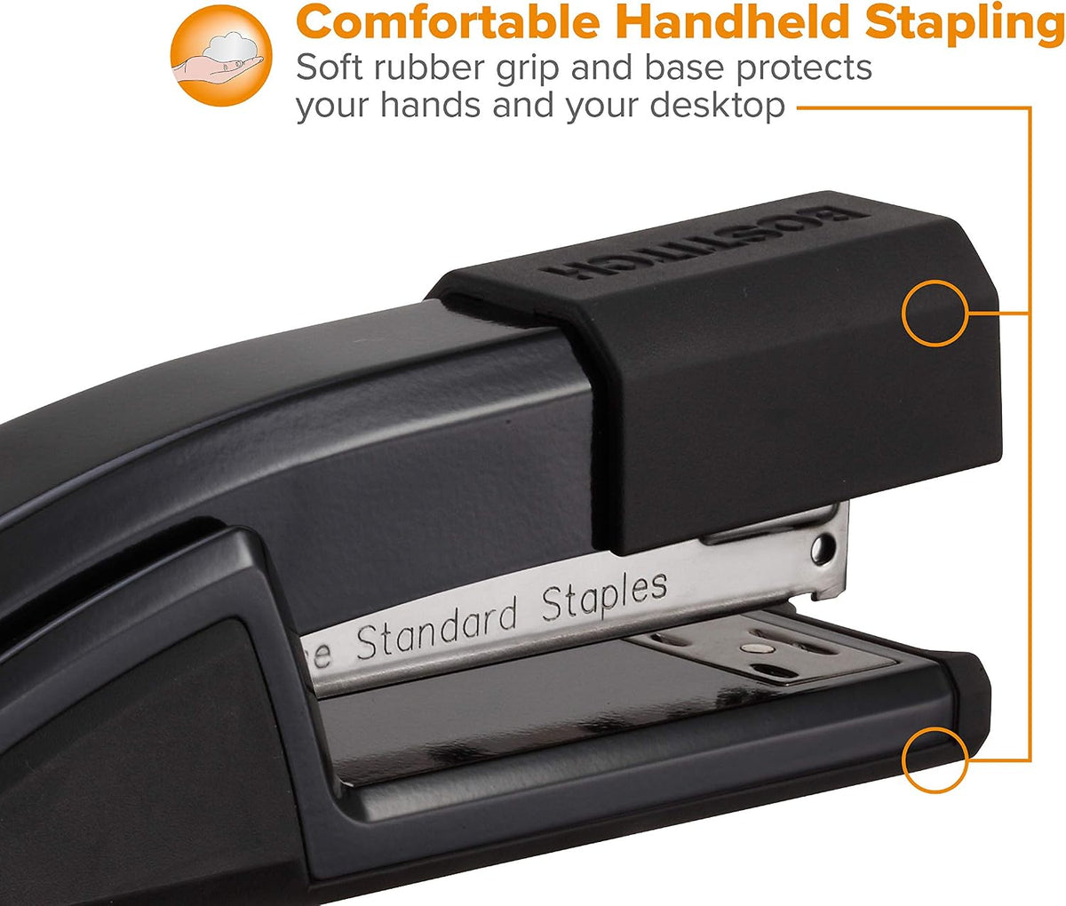 Bostitch Office Epic Metal Desk Stapler, 25 Sheet, Staple Remover, Black