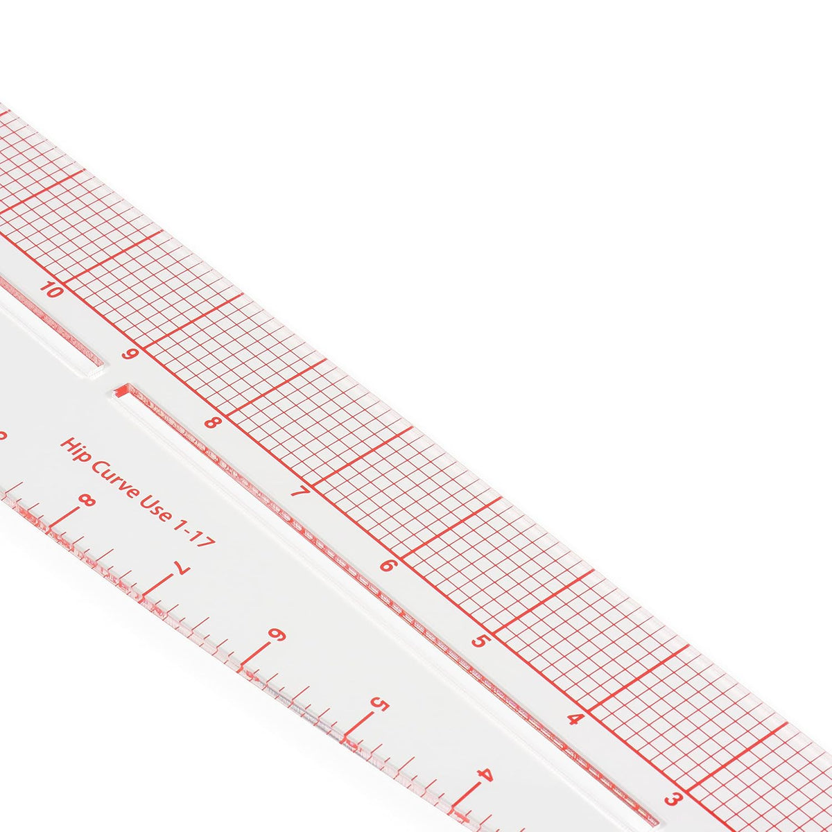 Dritz Styling Design Ruler, Curved and Straight Edge, Clear