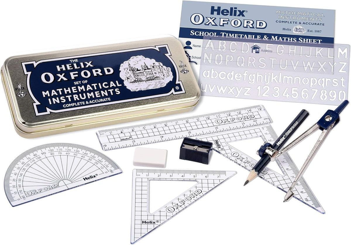 Helix Oxford Maths Set with Storage Tin