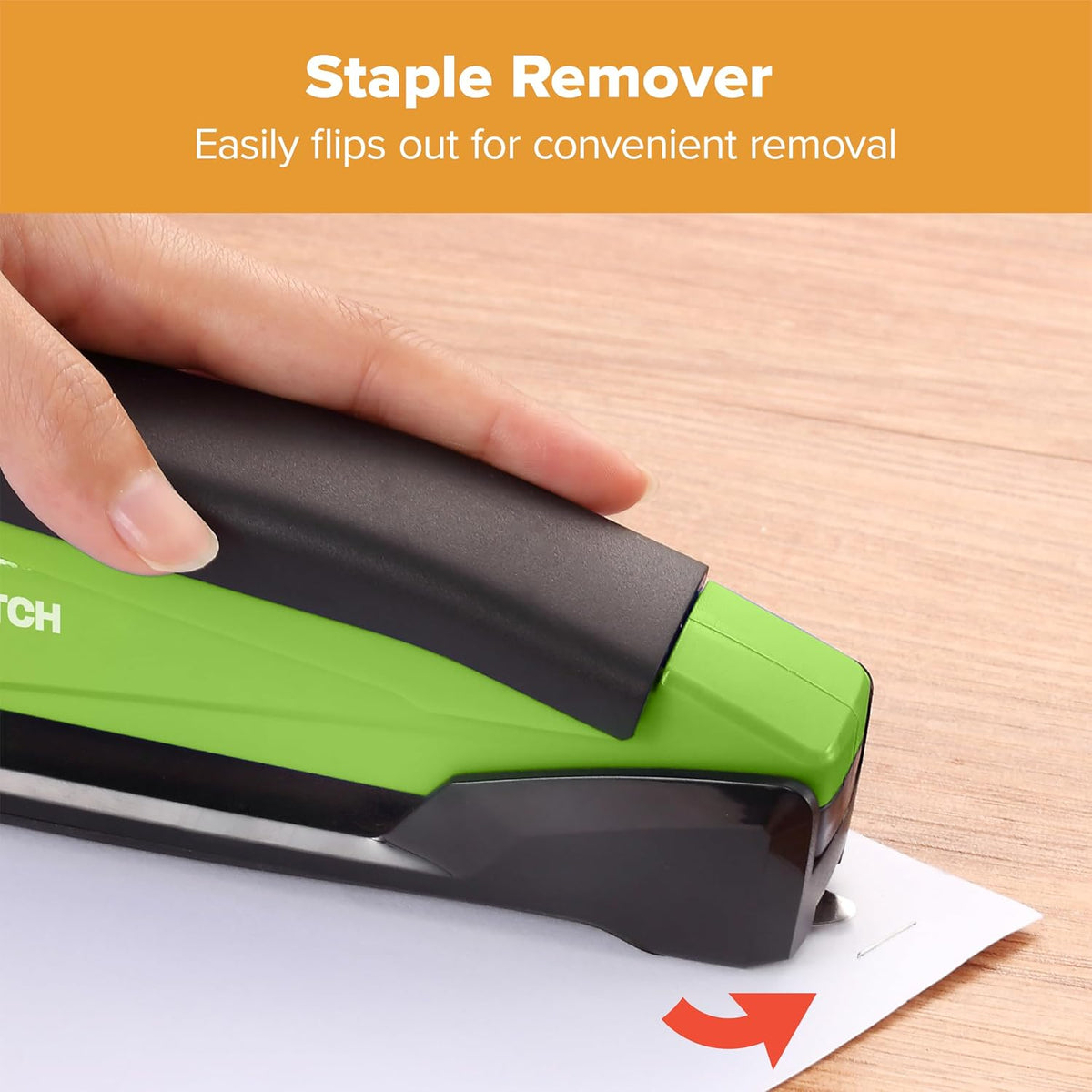 Bostitch Office Executive 3 in 1 Stapler, One Finger, 20 Sheet, Green