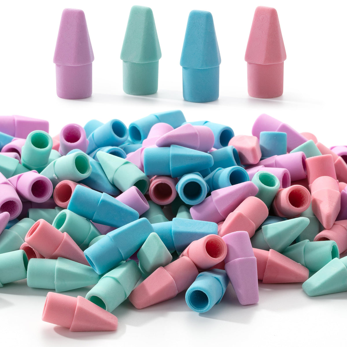 Mr. Pen-Bulk Pencil Top Erasers, 1000 Pack, Colorful, Latex-Free