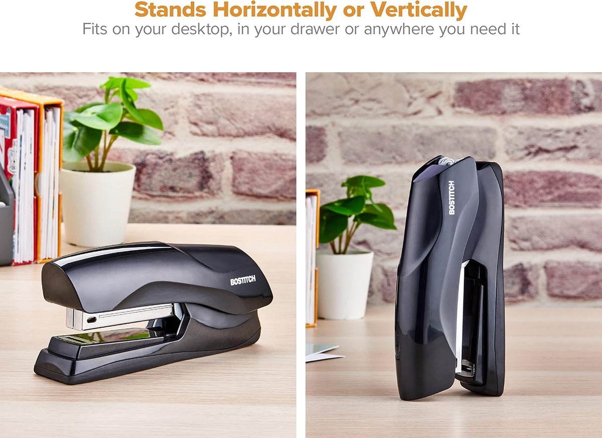 Bostitch Office Heavy Duty Stapler, 40 Sheet Capacity, No Jam, Full Strip, For Classroom, Office or Desk, Black