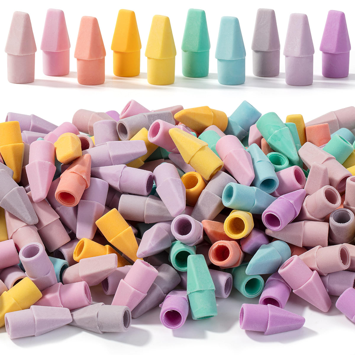 Mr. Pen- Pencil Top Erasers, 120 Pack, Pink, Latex-Free