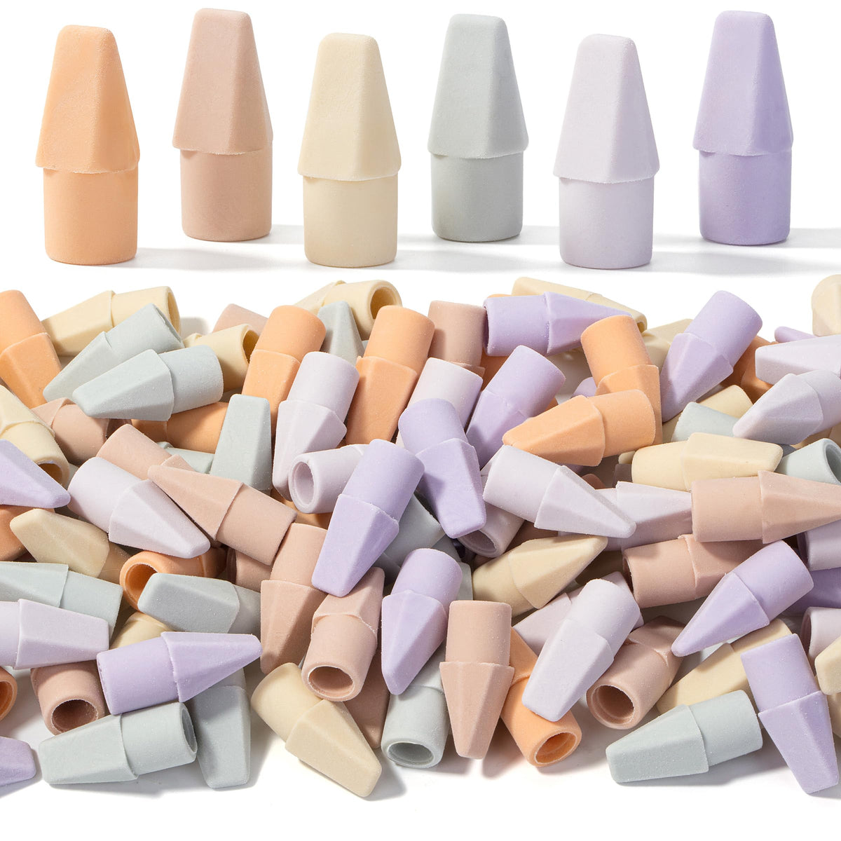 Mr. Pen-Bulk Pencil Top Erasers, 1000 Pack, Colorful, Latex-Free