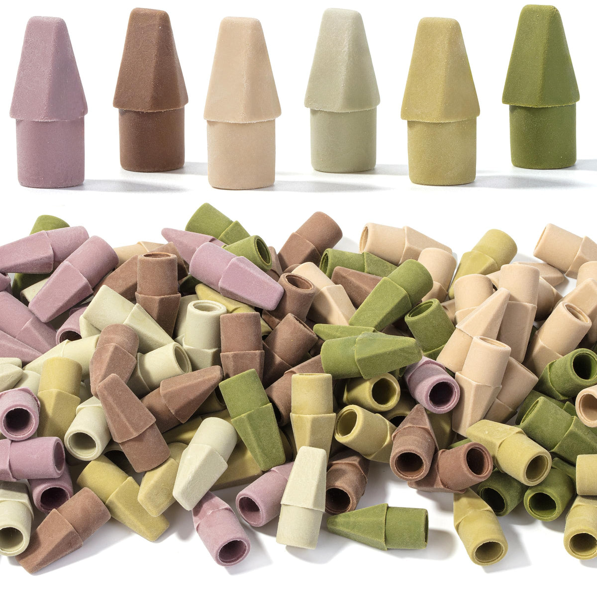 Mr. Pen-Bulk Pencil Top Erasers, 1000 Pack, Colorful, Latex-Free