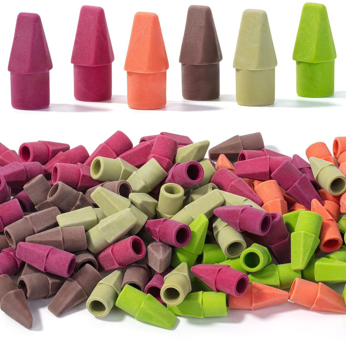 Mr. Pen-Bulk Pencil Top Erasers, 1000 Pack, Colorful, Latex-Free