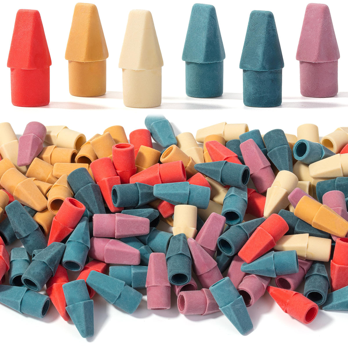 Mr. Pen- Pencil Top Erasers, 120 Pack, Pink, Latex-Free