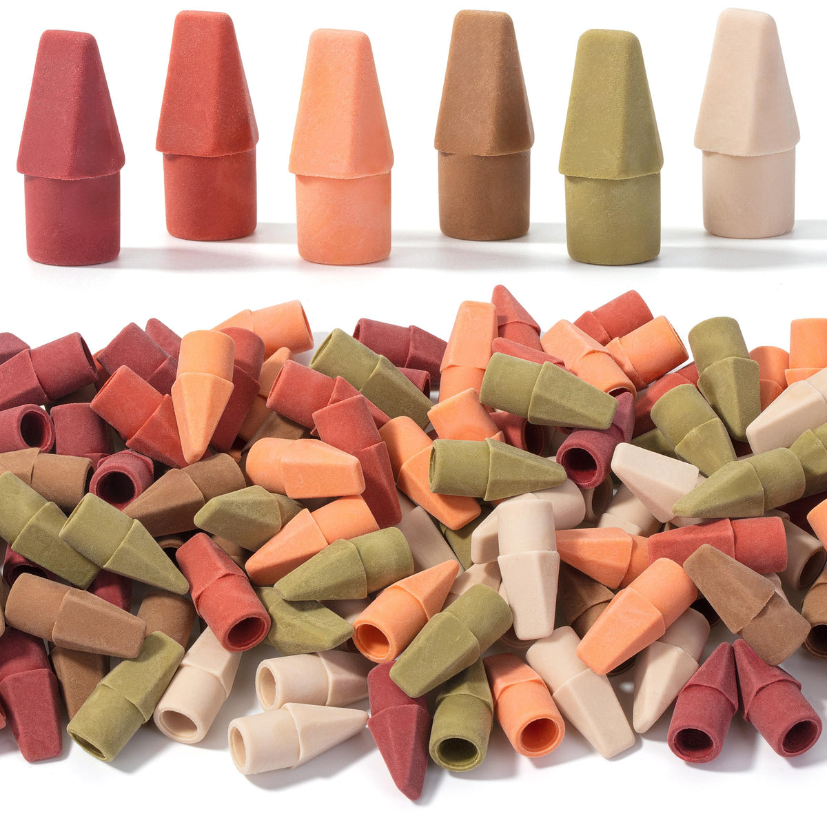 Mr. Pen- Pencil Erasers Toppers, 500 Pack, Vibrant Colors