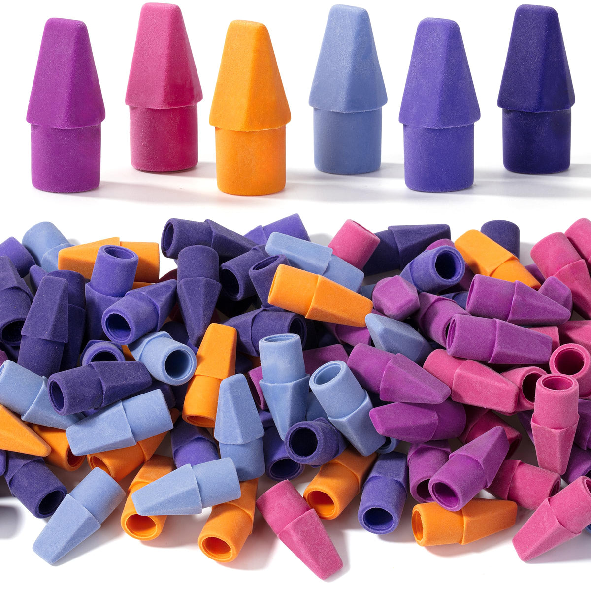 Mr. Pen-Bulk Pencil Top Erasers, 1000 Pack, Colorful, Latex-Free