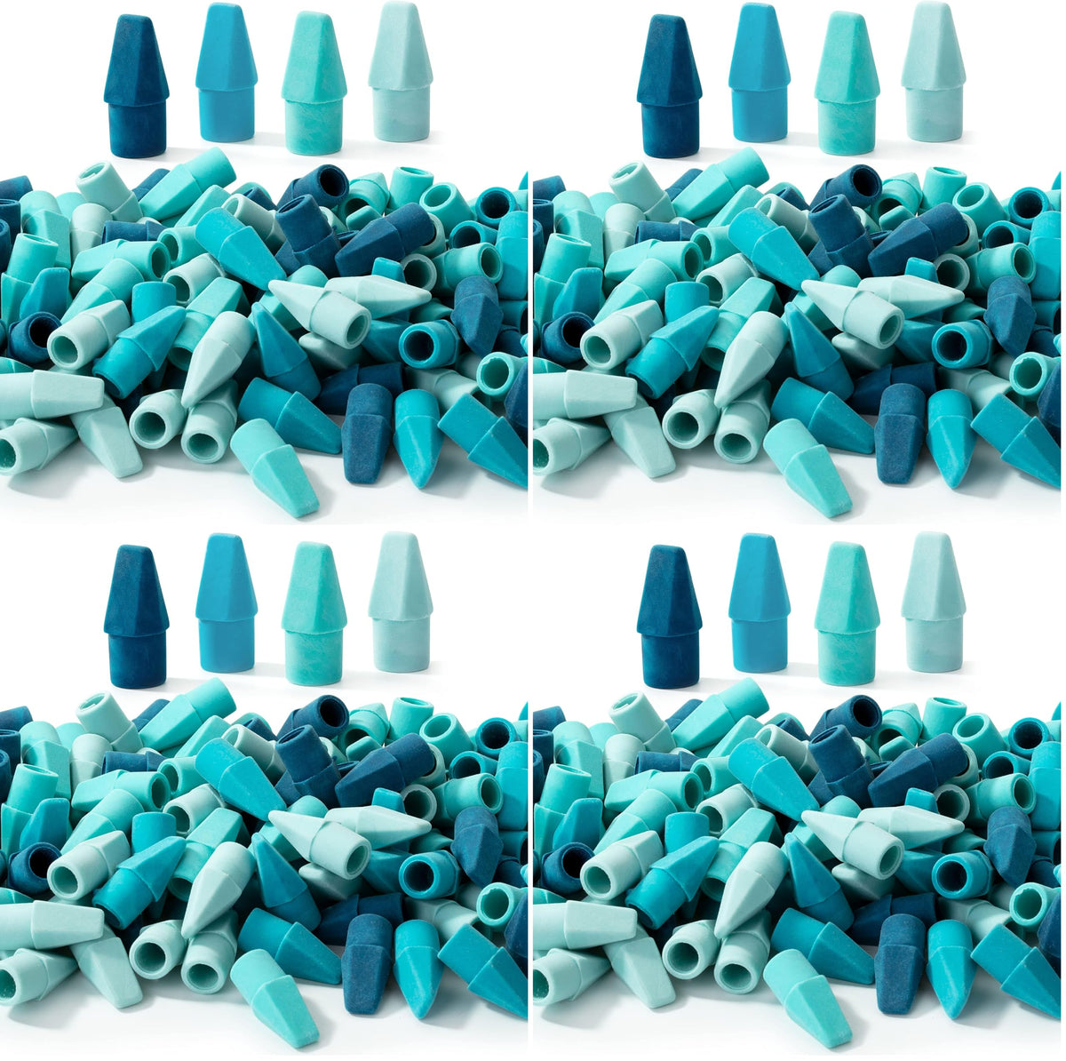 Mr. Pen-Bulk Pencil Top Erasers, 1000 Pack, Colorful, Latex-Free